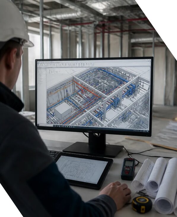 Создание BIM модели инженерных сетей для объектов в Бийске